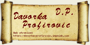 Davorka Profirović vizit kartica